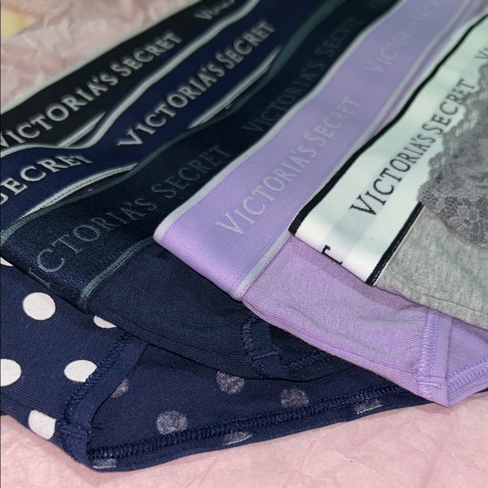 Victoria's Secret Assorted Panty Lot - Black, Lavender, Gray, etc